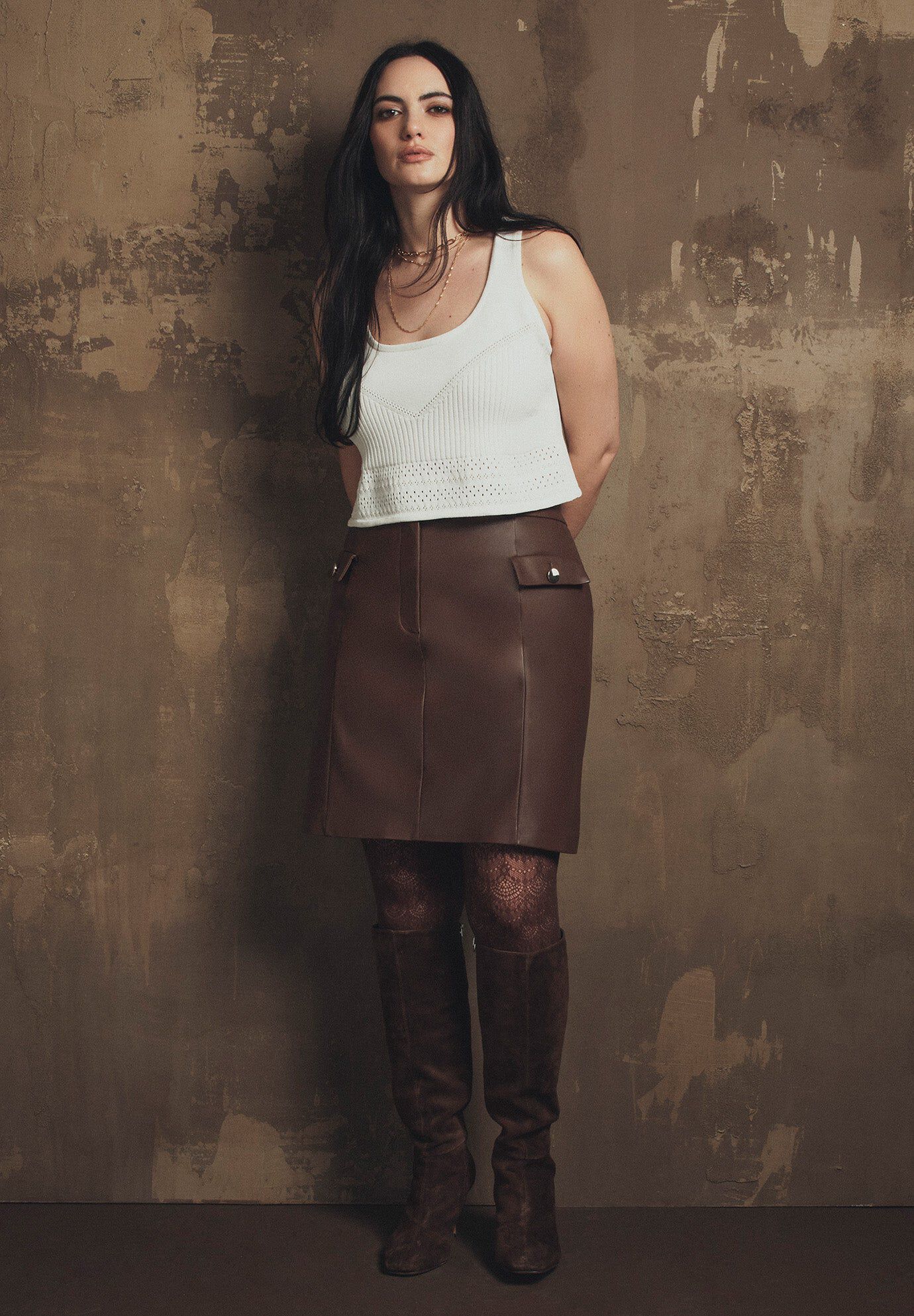 Pointelle Cropped Sweater