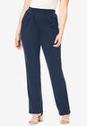 Straight-Leg Soft Knit Pant, NAVY, hi-res image number null