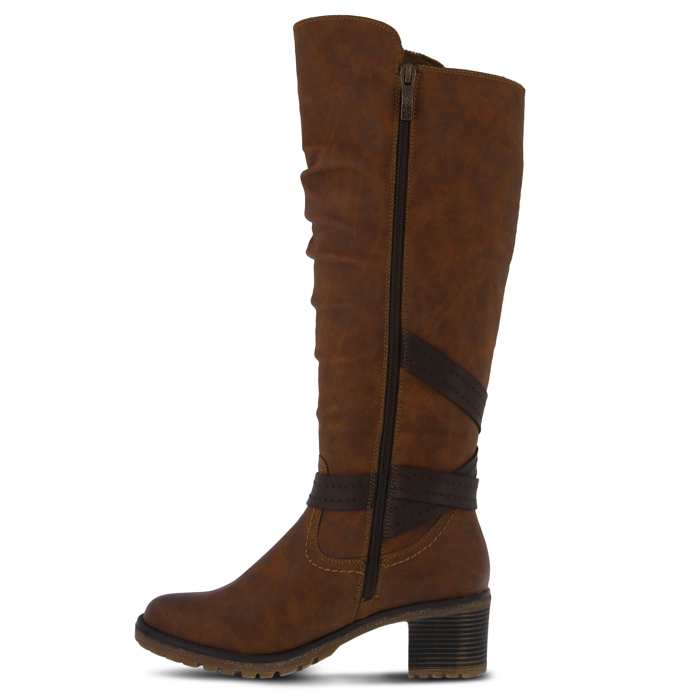 Gemisola Tall Boots, BROWN, alternate image number 2
