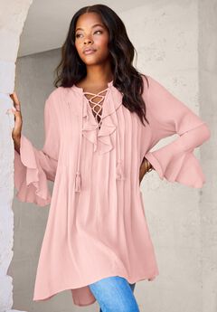 Plus Size Gauze Tunics