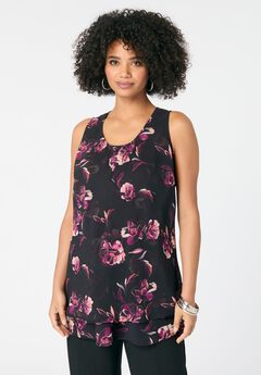 Double-Layer Georgette Tank Top