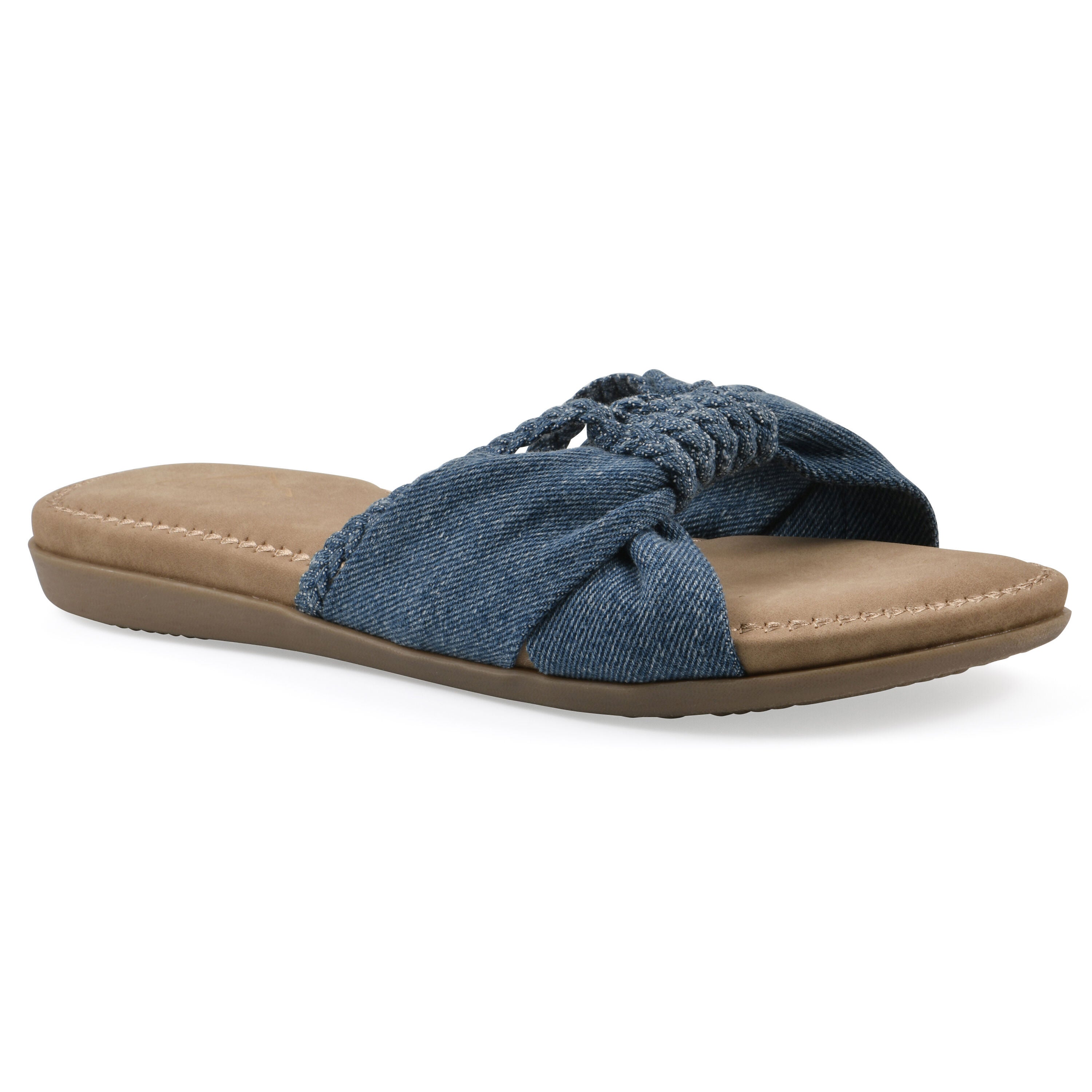 Fasha Slide Sandal, BLUE DENIM FABRIC, hi-res image number 0