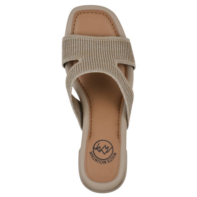 Milled Heeled Sandal, GOLD FABRIC, alternate image number 4
