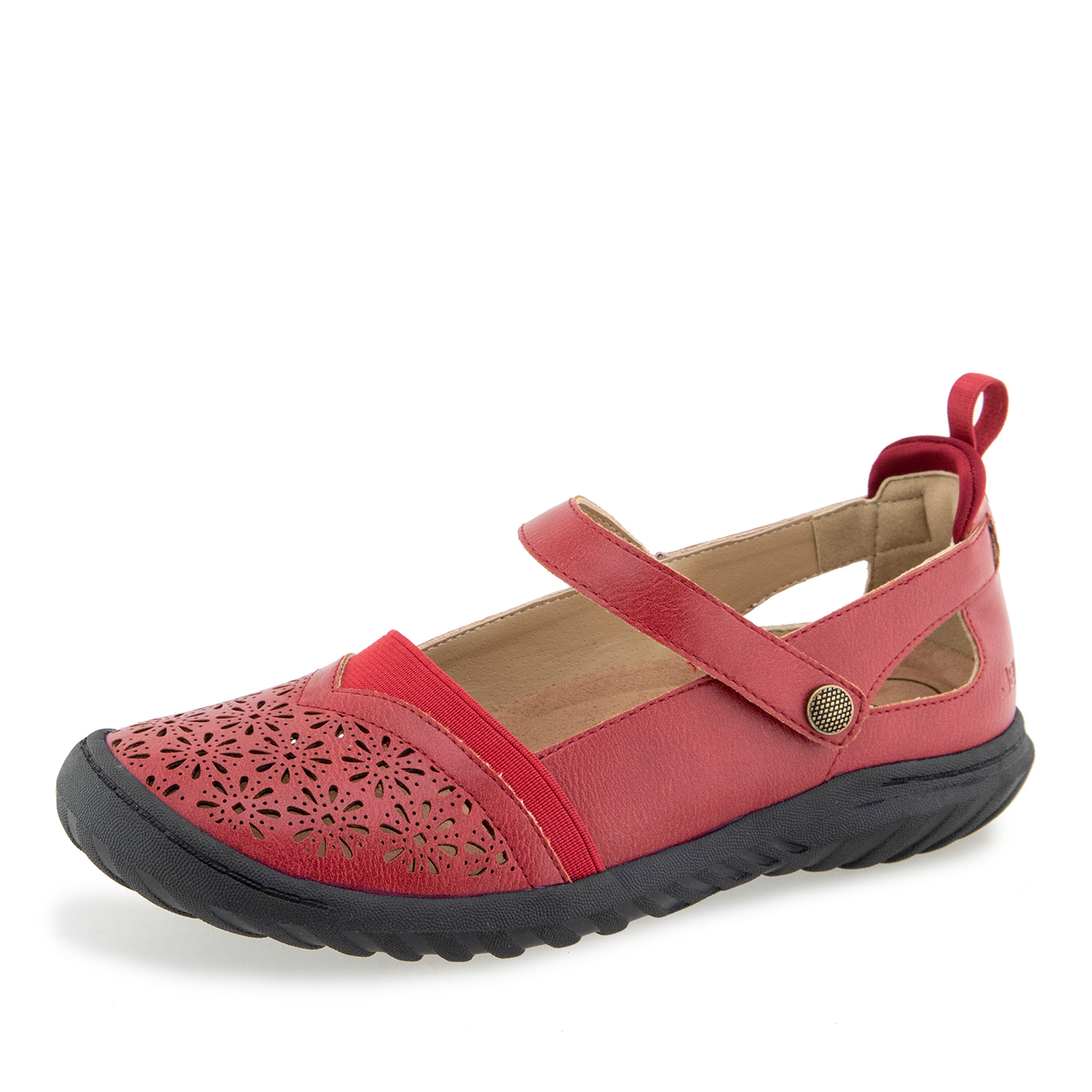 Rya Casual Mary Jane Flat, RED, alternate image number 6