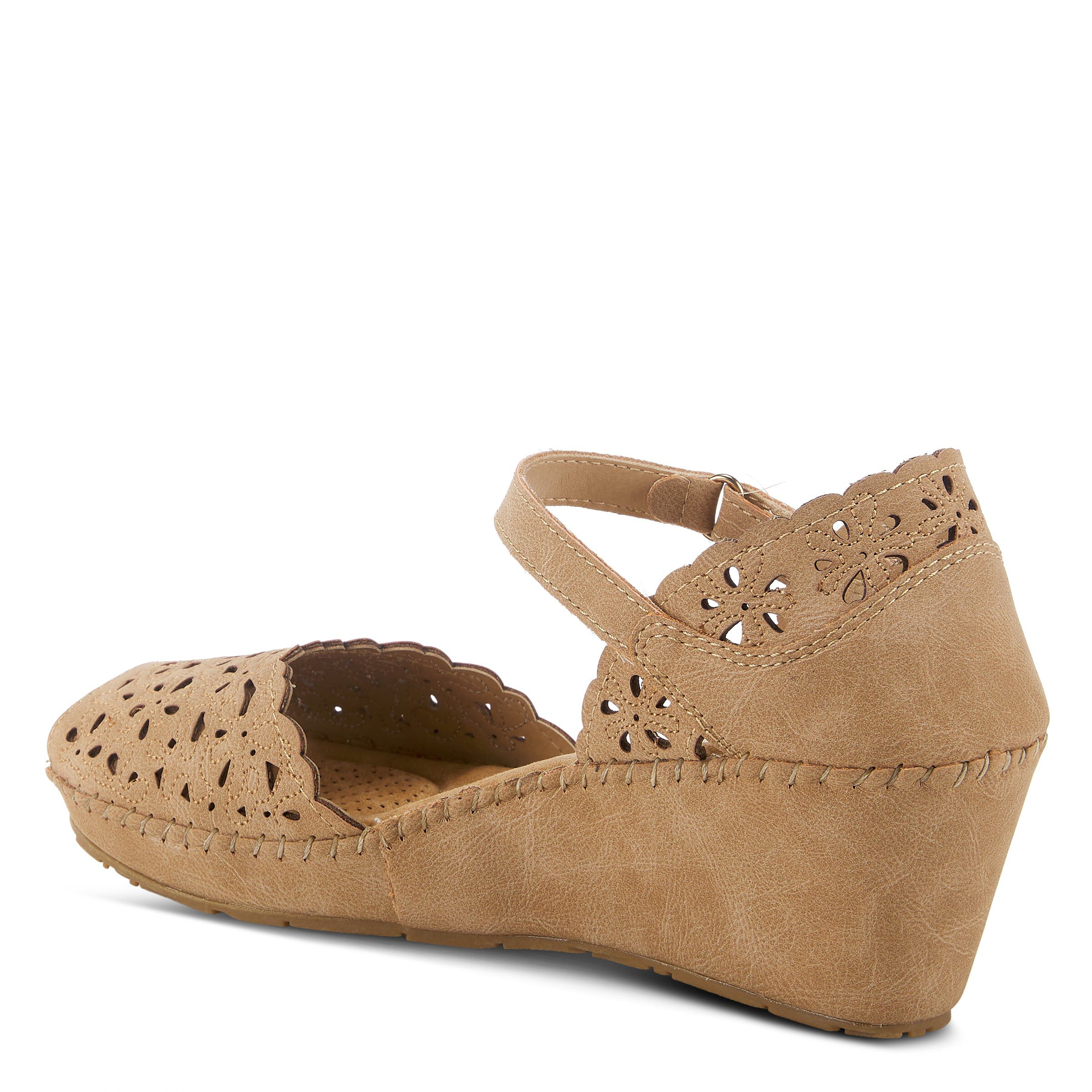 Gennina Closed Back Wedge Sandal, TAN, alternate image number 6