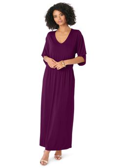 Dolman Sleeve Maxi Dress