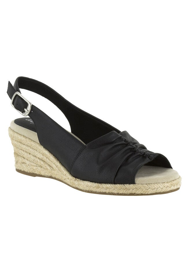 Kindly Sandals by Easy Street®, BLACK TEXTURE, hi-res image number null