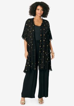 Crochet-Detailed Kimono