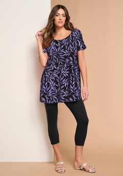 Plus Size Cotton Ultimate Scoopneck Swing Tunic