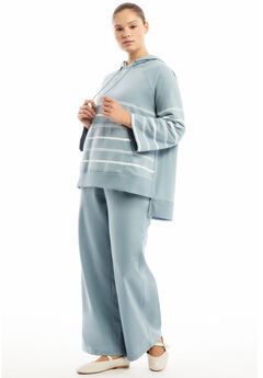 Bell-Sleeve French Terry Sweatshirt