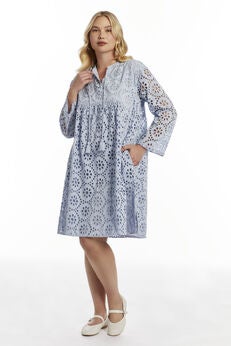 Eyelet Midi Shirtdress