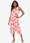 Sleeveless Swing Dress, PINK SHIBORI TIE DYE, hi-res image number null