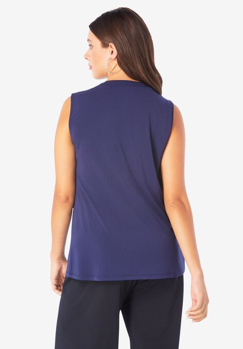 Ultrasmooth® Fabric V-Neck Tank, , on-hover image number null