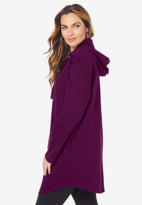 Fleece Zip Hoodie Jacket, , alternate image number null
