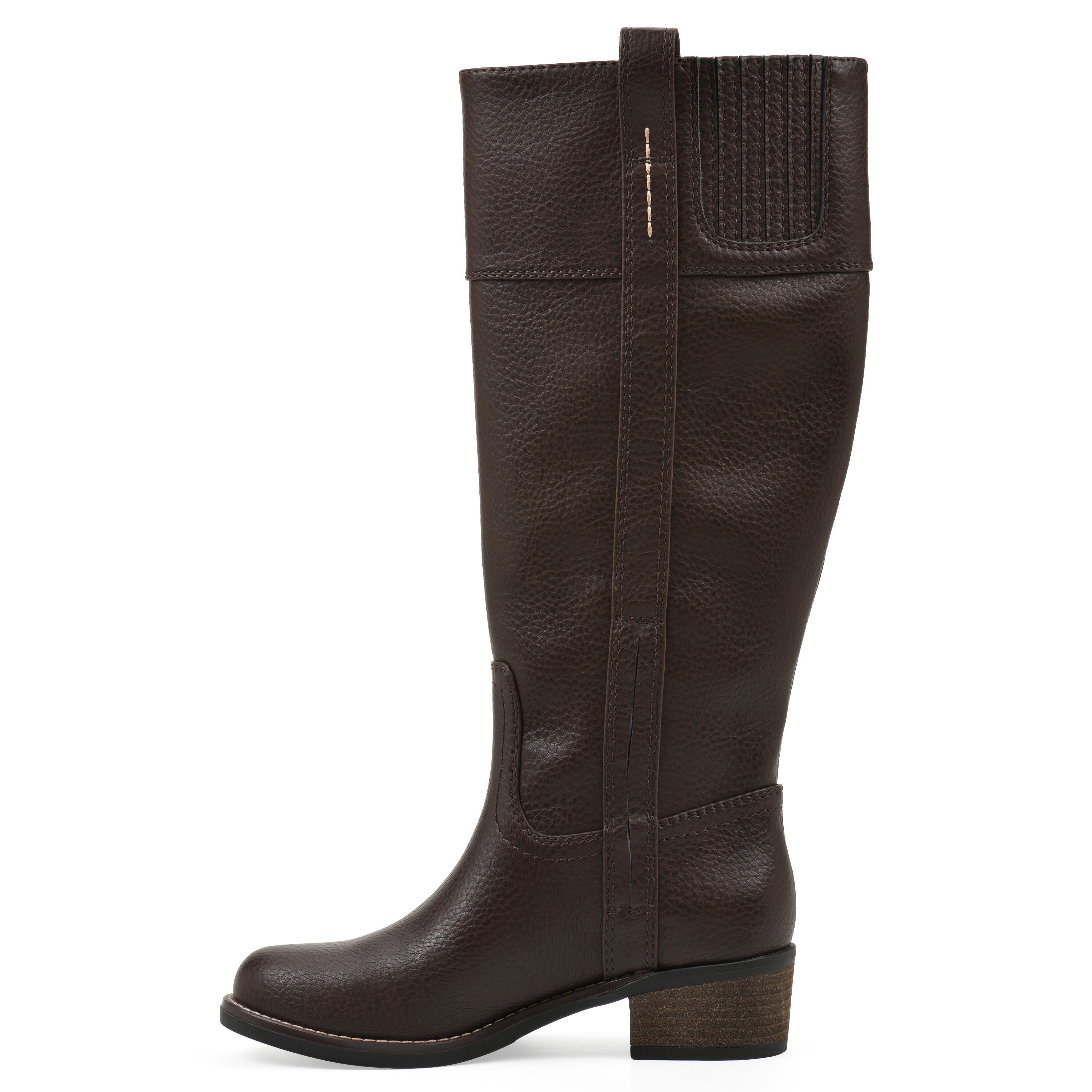 Merrier Western Tall Shaft Boot, BROWN SMOOTH, alternate image number 3