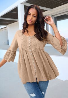 Extended Plus Size Taylor Acid Wash Big Shirt