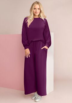 Comfort+ Fleece Lace Shoulder Sweatshirt