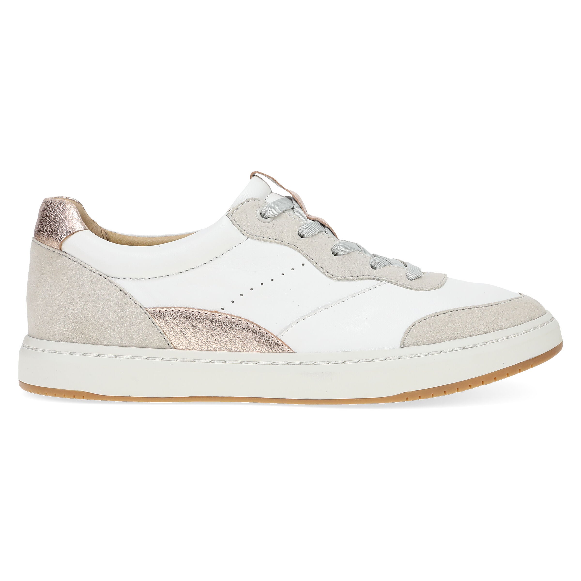 Josey Laceup Sneaker, WHITE ROSE GOLD, alternate image number 4