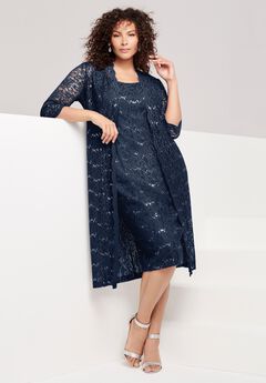 Sequin Lace Jacket Dress