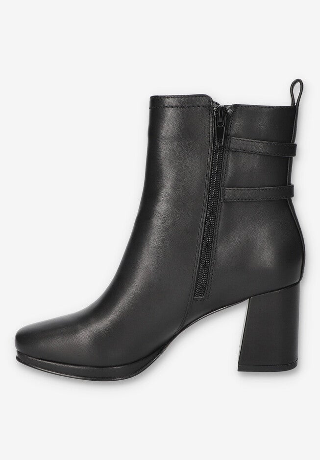 Orchard Sqaure Toe Ankle Boot, BLACK LEATHER, alternate image number 4