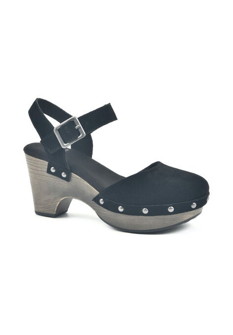 Cherub Heeled Clog, BLACK SUEDE, hi-res image number null