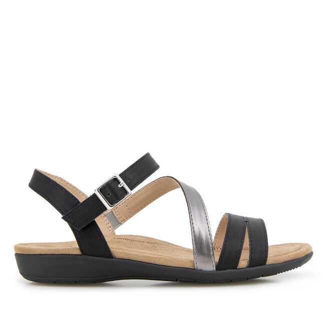 Amalfi Sandal, BLACK GUNMETAL, alternate image number null