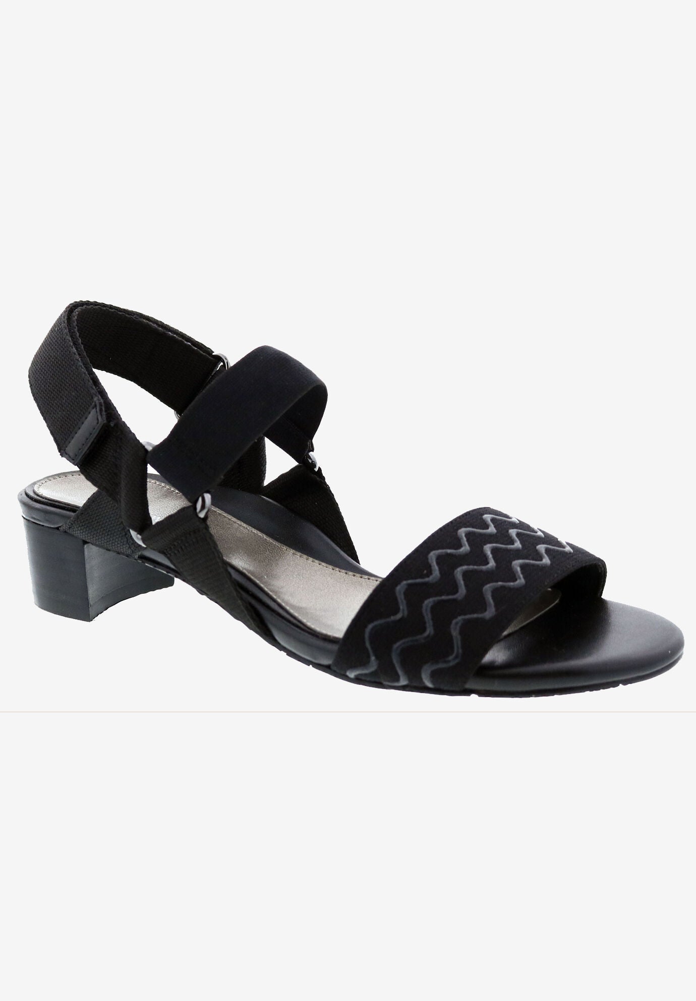 Virtual Sandal, BLACK ELASTIC, hi-res image number 0