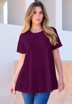 Textured Knit Swing Tee