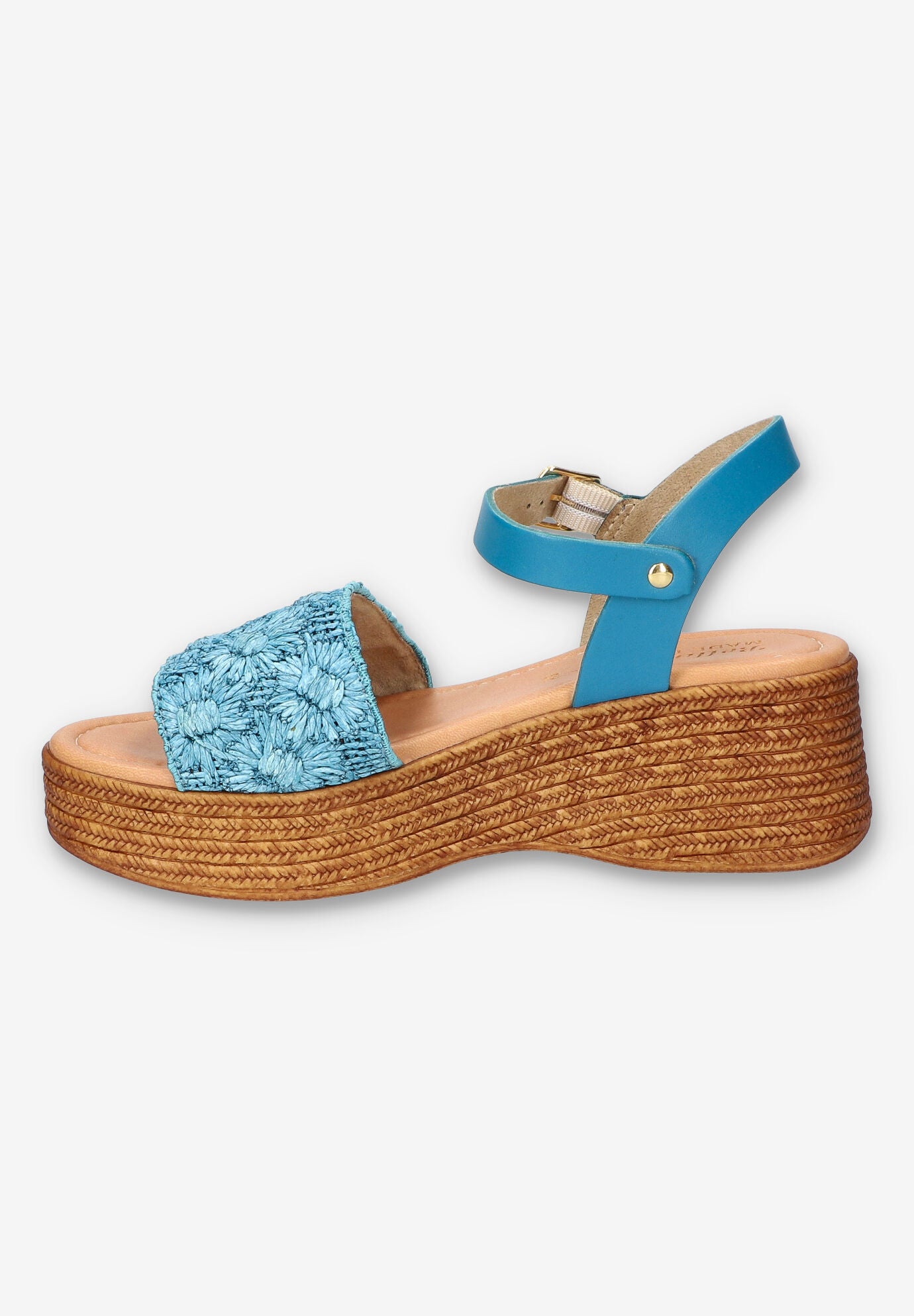 Kea-Italy Wedge Sandal, DENIM FLORAL, alternate image number 4