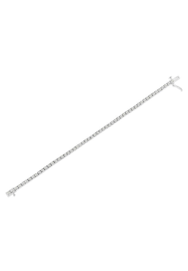 Silver 1.0 Cttw Miracle-Set Diamond Tennis Bracelet - 10 inches, , alternate image number 3
