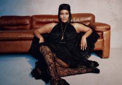 Tiered Lace Cape Maxi Dress