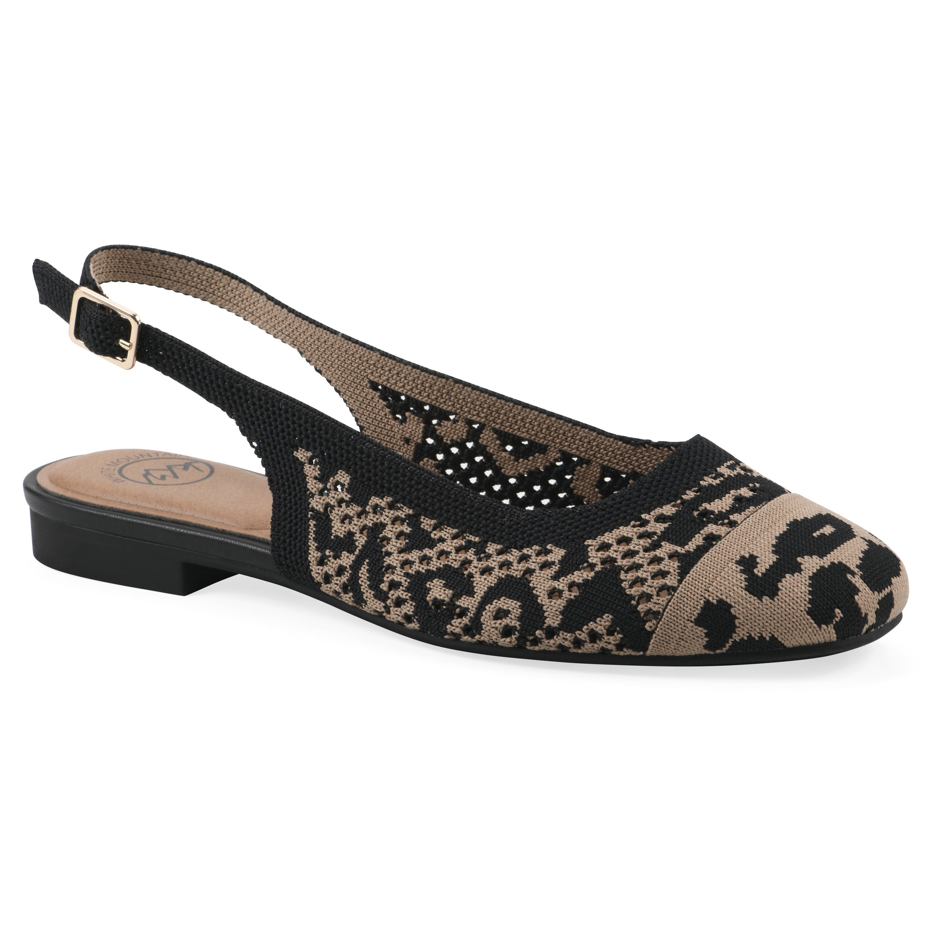 Bonie Sling Back Flat, LEOPARD FABRIC, hi-res image number 0
