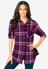 Flannel Tunic, BERRY PLAID, hi-res image number null