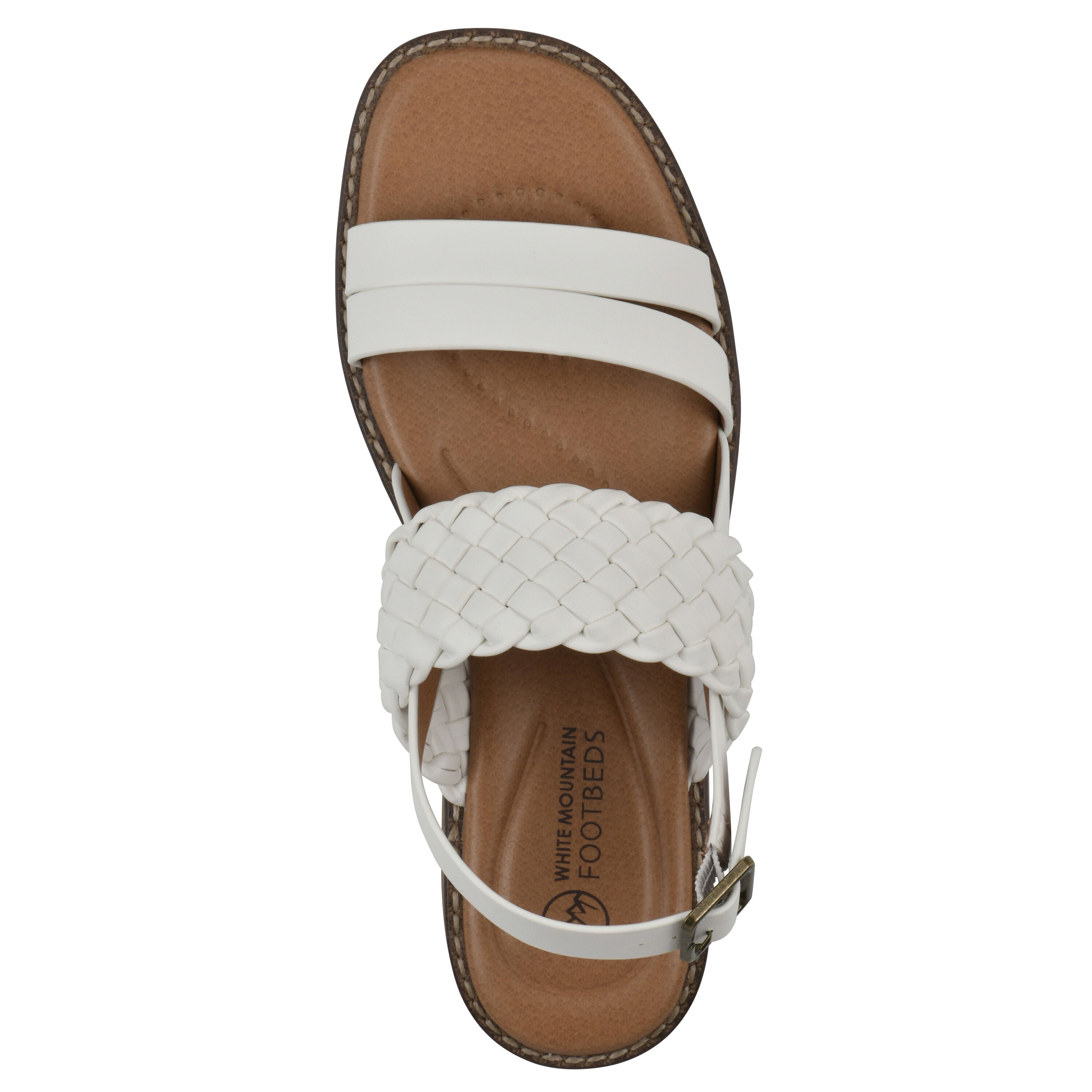 Macaroni Backstrap Sandal, WHITE SMOOTH, alternate image number 4