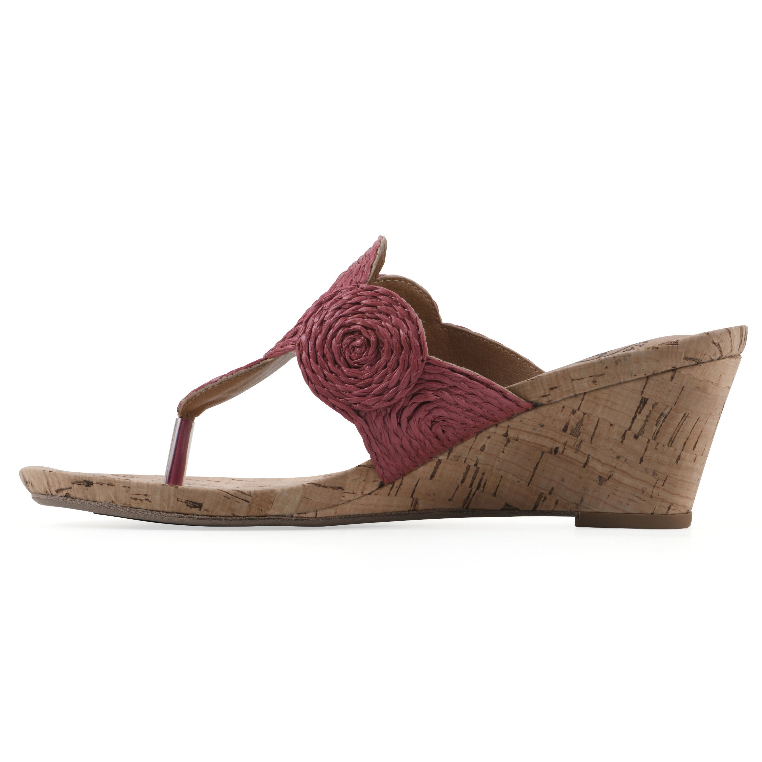 Affogato Wedge Sandal, RASPBERRY SMOOTH, alternate image number 3