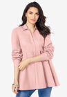 Poplin Fit-And-Flare Tunic, SOFT BLUSH, hi-res image number null
