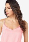 Lace-Trim Satin Cami, , alternate image number null