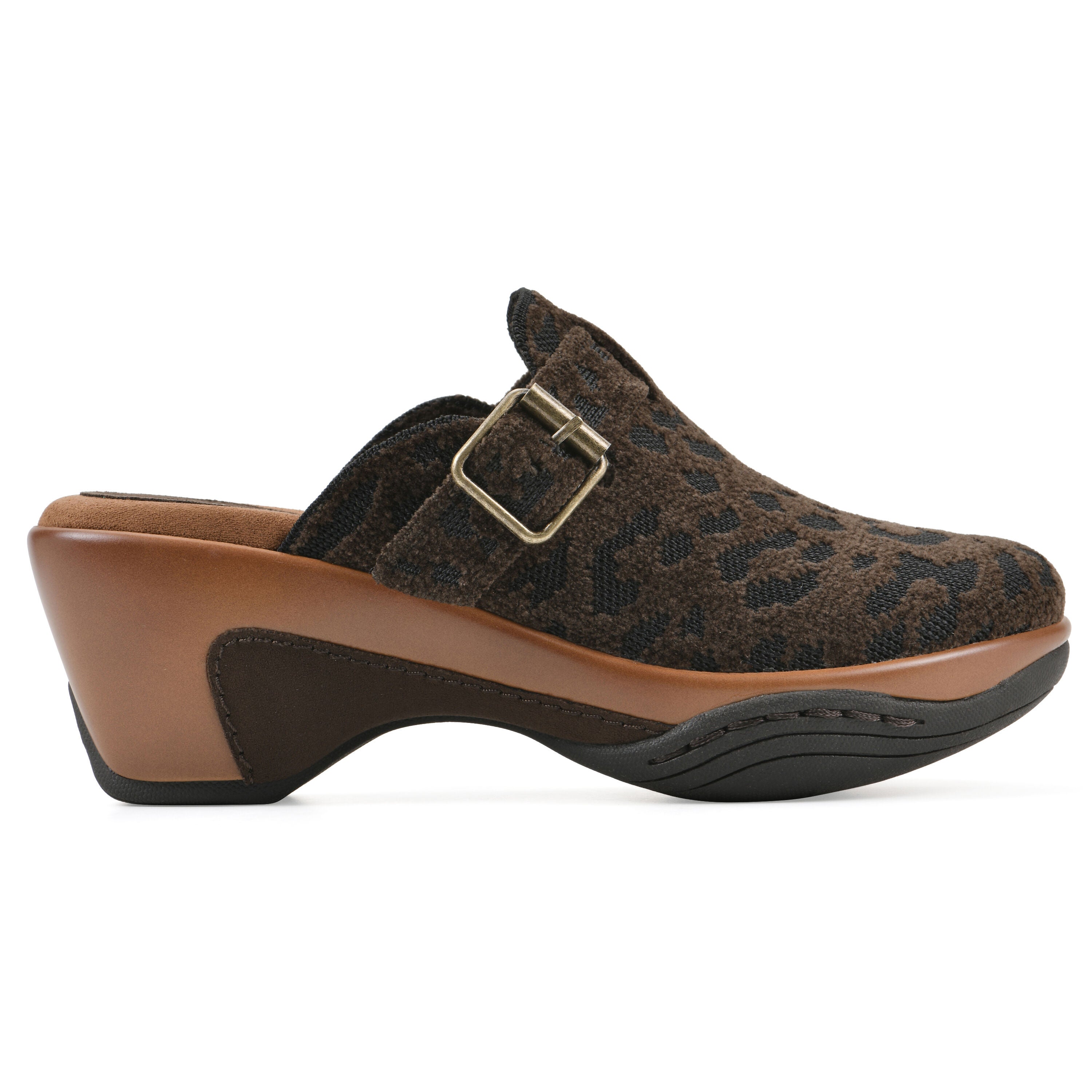 Vias Slip-on Clog, BROWN MULTI FABRIC, alternate image number 2