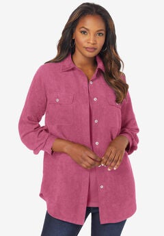 Faux Suede Big Shirt