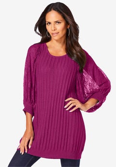 Lace Sleeve Sweater