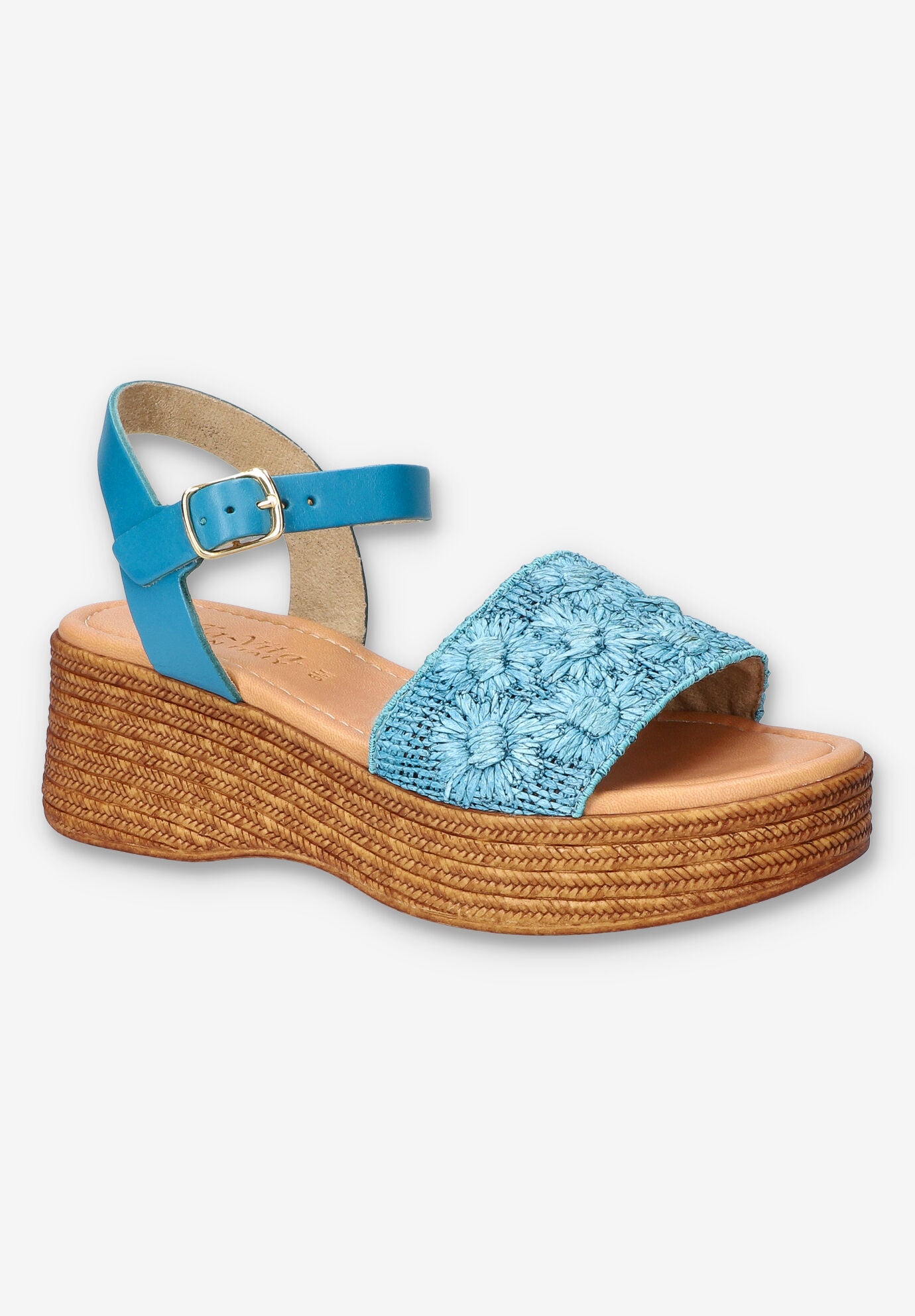 Kea-Italy Wedge Sandal, DENIM FLORAL, hi-res image number 0