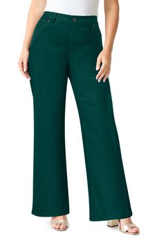 Plus Size Classic Stretch Wide Leg Jean