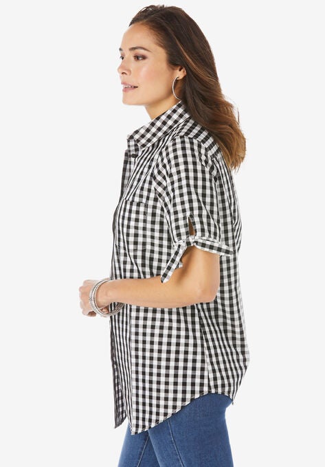 French Check Big Shirt | Roaman's