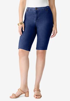 Plus Size Bermuda Shorts With Pockets