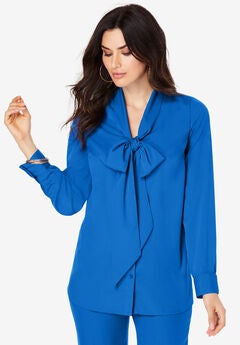 Long Sleeve Bow Blouse