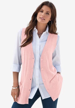 Fine Gauge Drop Needle Sweater Vest