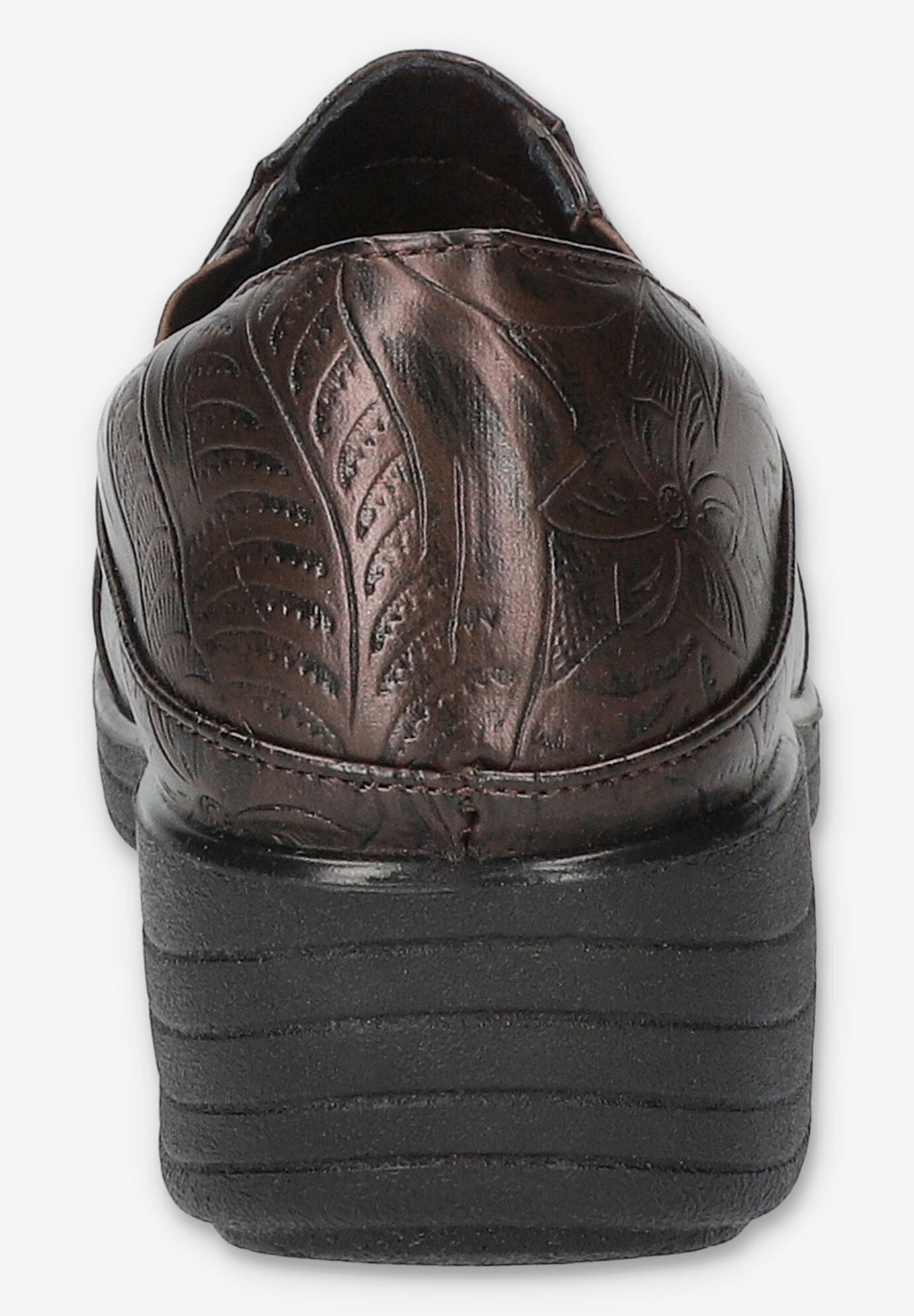 Domino Slip-Resistant Clog, BROWN TOOLED, on-hover image number 1