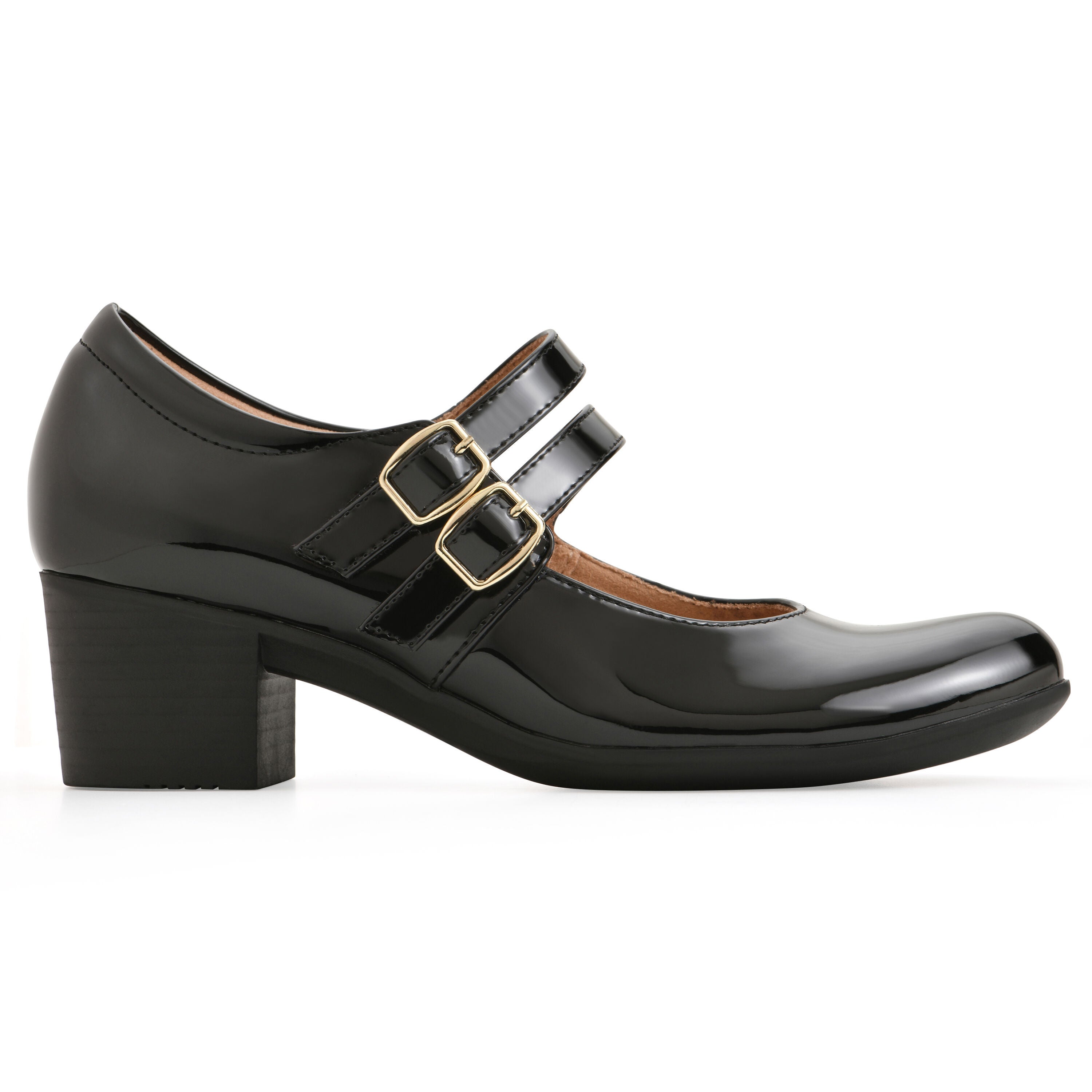 Tristin Block Heel Pump, BLACK, alternate image number 2