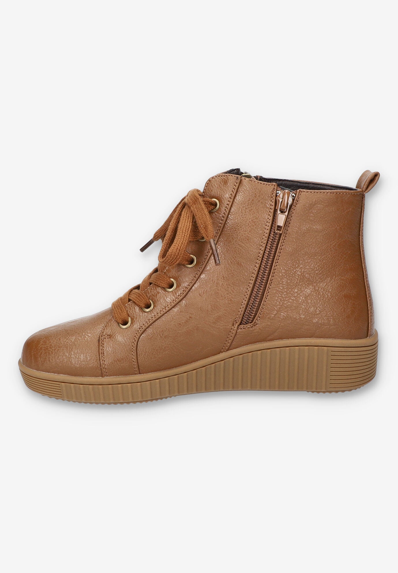 Hollyann Slip-Resistant Ankle Boot, TAN BURNISHED, alternate image number 4