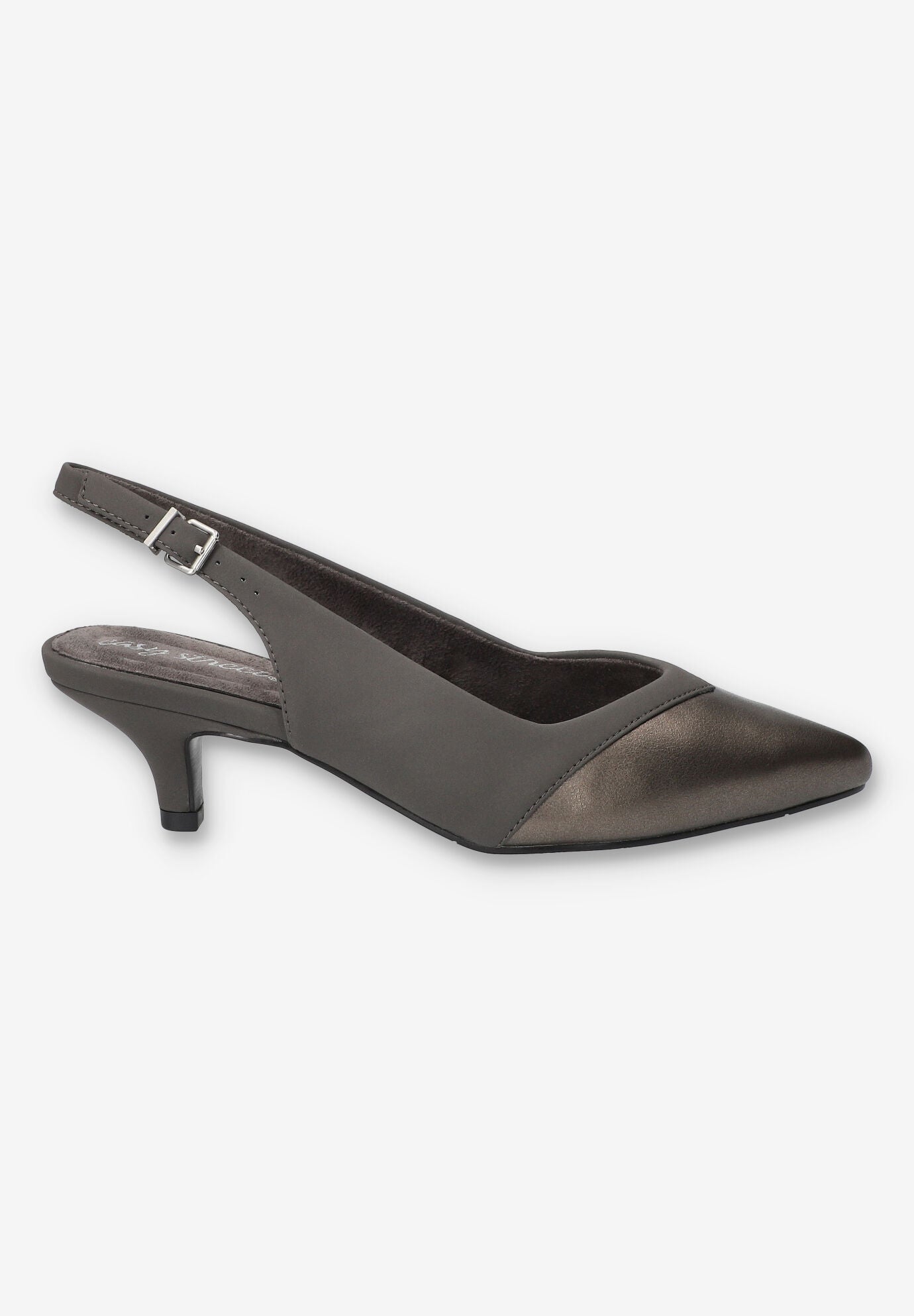 Vivid Slingback Pump, PEWTER LAMY, alternate image number 2